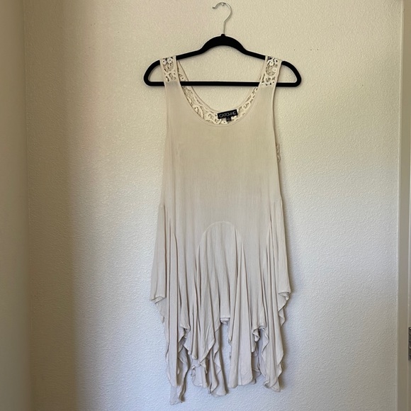 Cream Boho light weight oversized tunic size L - Picture 2 of 5